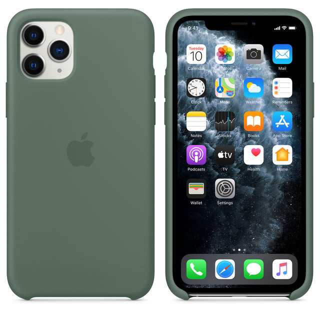 غطاء سيليكون لهاتف iPhone 11 Pro - أخضر صنوبر OB
