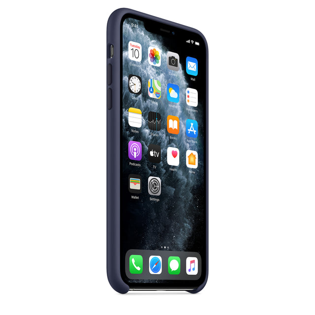غطاء سيليكون لهاتف iPhone 11 Pro Max - أزرق داكن OB