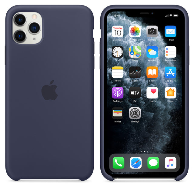 غطاء سيليكون لهاتف iPhone 11 Pro Max - أزرق داكن OB