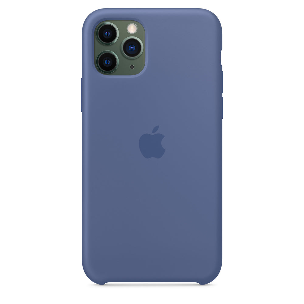 غطاء سيليكون لهاتف iPhone 11 Pro - أزرق كتاني OB