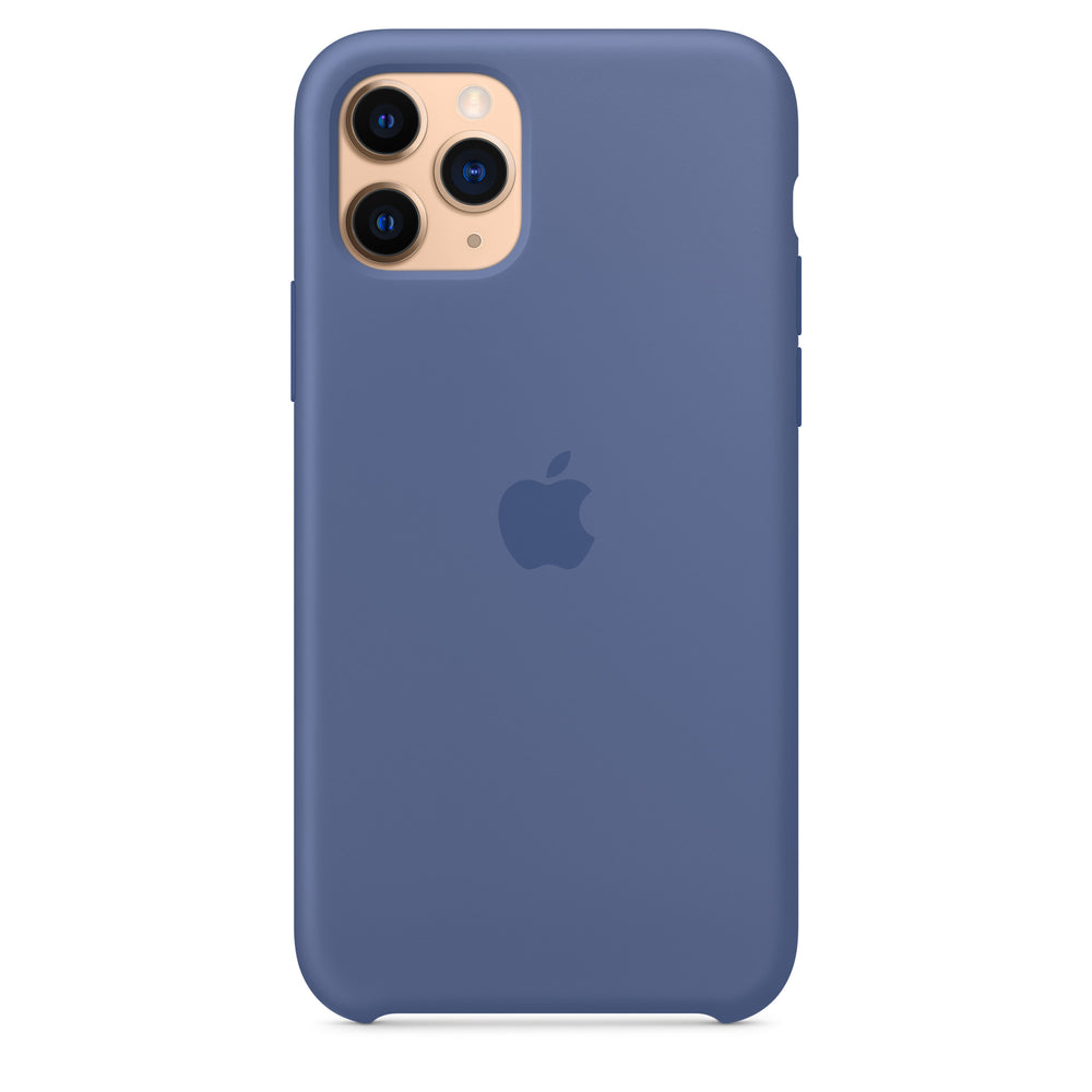 غطاء سيليكون لهاتف iPhone 11 Pro - أزرق كتاني OB