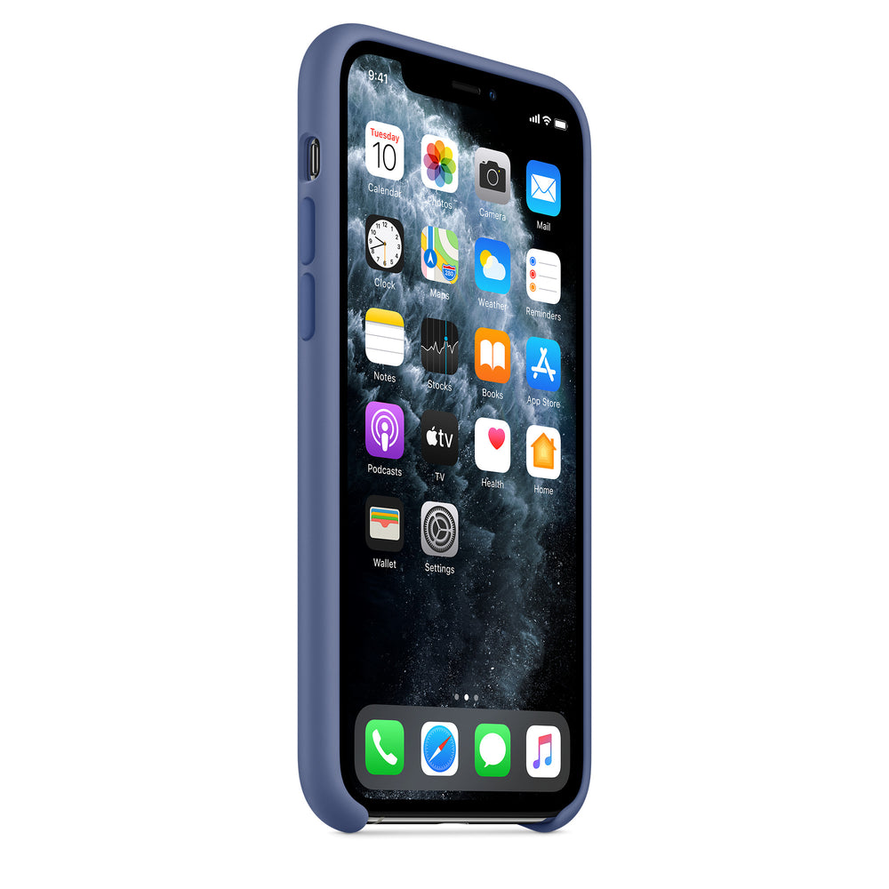 غطاء سيليكون لهاتف iPhone 11 Pro - أزرق كتاني OB