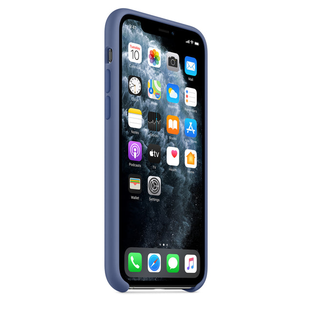 غطاء سيليكون لهاتف iPhone 11 Pro - أزرق كتاني OB