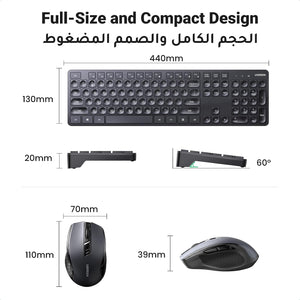 UGREEN Wireless Keyboard and Mouse