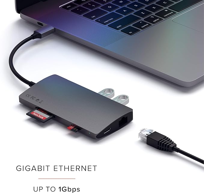 PC周辺機器 Satechi USB - C multiport pro adapter Satechi Multiport Pro Adapter V2（Ethernet対応） - Apple（日本）