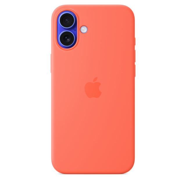iPhone 16 Plus Silicone Case with MagSafe – Tangerine OB