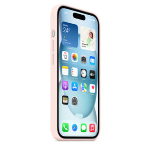 iPhone 15 Silicone Case with MagSafe – Light Pink OB