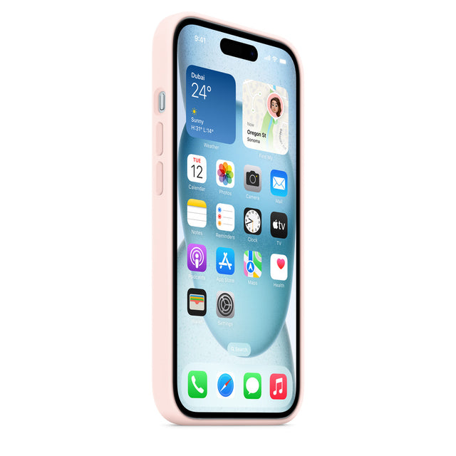 iPhone 15 Silicone Case with MagSafe – Light Pink OB