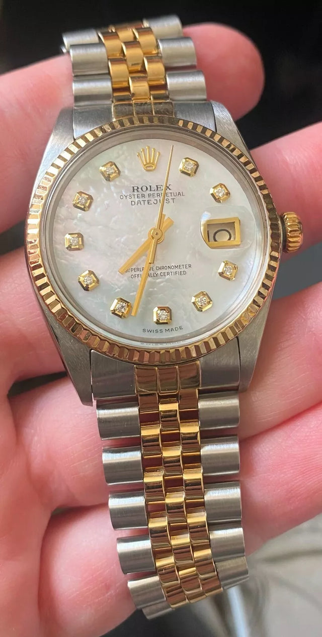 Rolex 18K Gold/Stainless Steel Datejust 36MM MOP