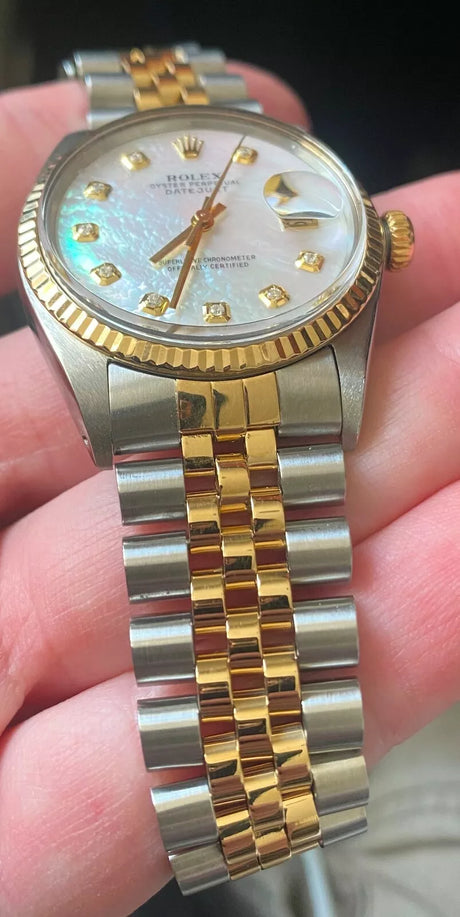 Rolex 18K Gold/Stainless Steel Datejust 36MM MOP