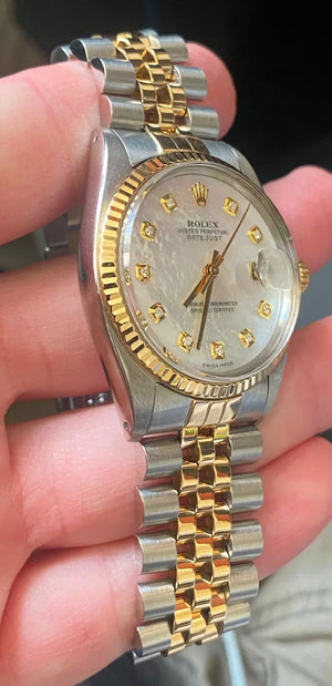 Rolex 18K Gold/Stainless Steel Datejust 36MM MOP