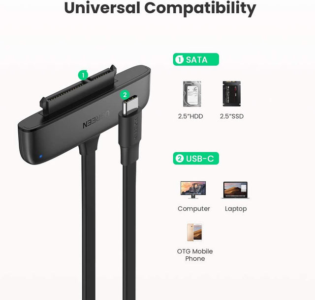 UGREEN محول USB C إلى Sata 2.5 OB