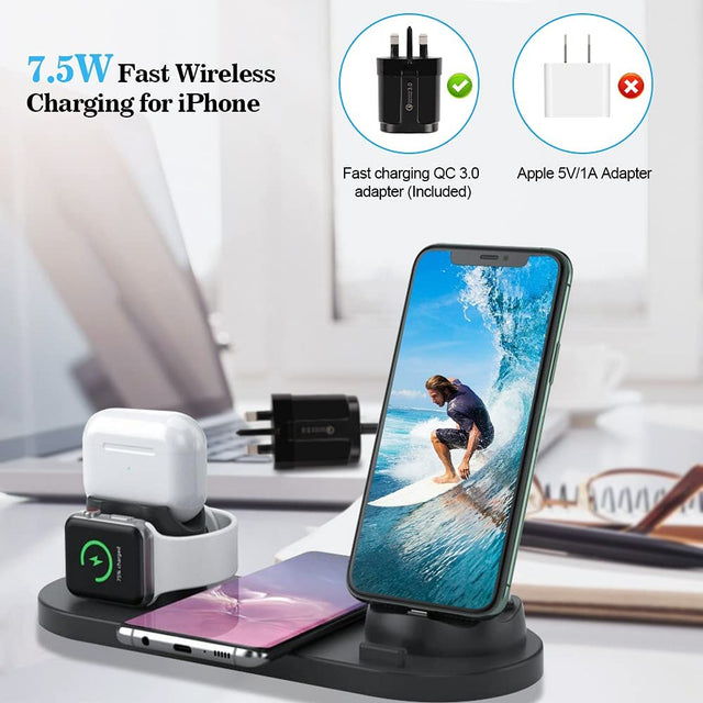 Wireless Charger, 6 in 1 Wireless