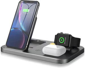Wireless Charging Station with Adapter, 5 in 1 Wireless Charger Stand
