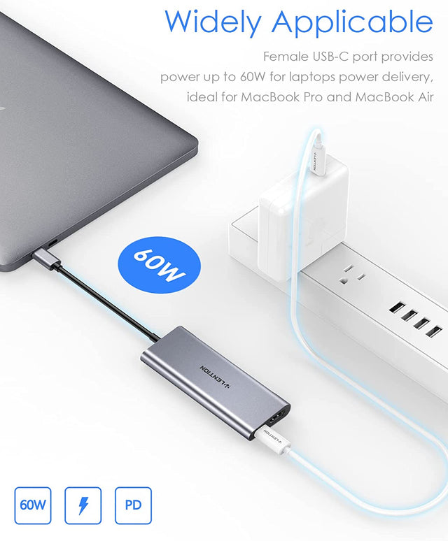 Hub multiport USB-C LENTION avec OB 4K