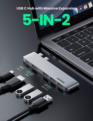 Hub USB C UGREEN 5-en-2 pour MacBook OB