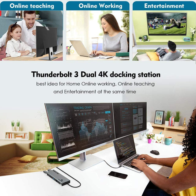 WAVLINK Thunderbolt 3 Double OB d'accueil 4K
