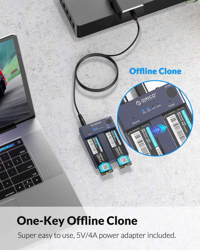 Dual-Bay M.2 NVME Cloner Docking OB