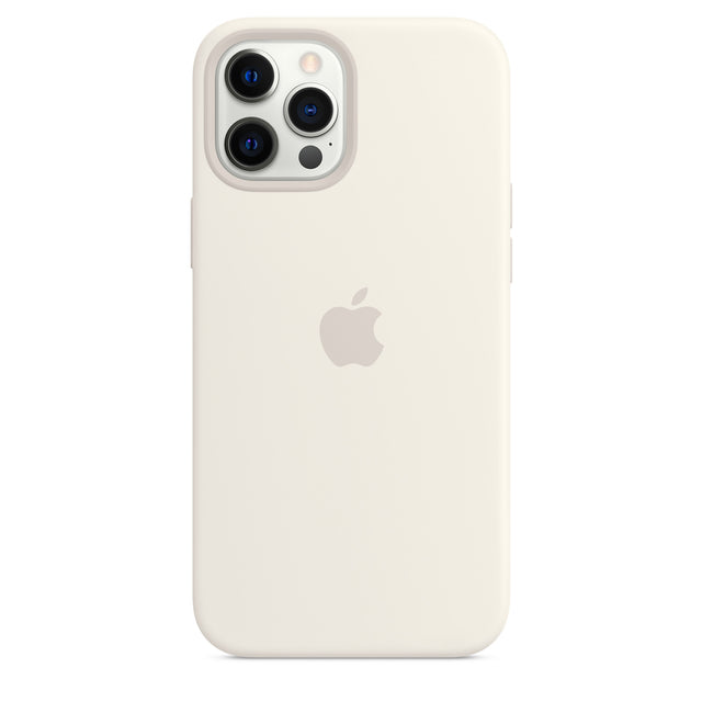 Coque en silicone pour iPhone 12 Pro Max avec MagSafe - Blanc OB 