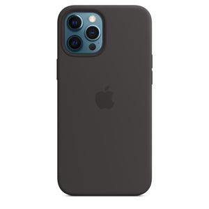 غطاء حماية سيليكون لهاتف iPhone 12 Pro Max مع MagSafe - أسود 