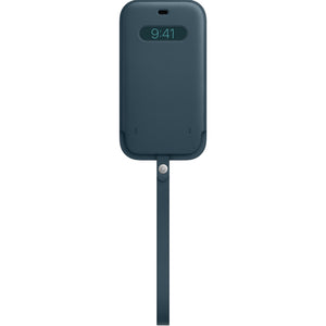 حافظة جلدية لهاتف iPhone 12 Pro Max مع MagSafe - أزرق بلطيقي OB 