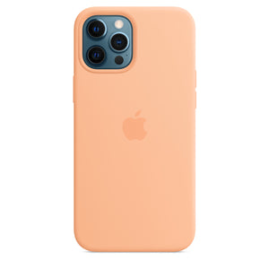 Coque en silicone pour iPhone 12 Pro Max avec MagSafe - Cantaloup OB 