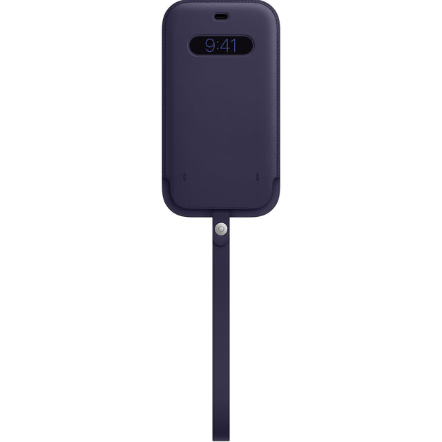 حافظة جلدية لهاتف iPhone 12 Pro Max مع MagSafe - بنفسجي غامق OB 