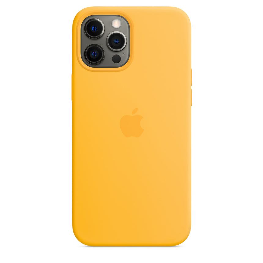 غطاء حماية سيليكون لهاتف iPhone 12 Pro Max مع MagSafe - Sunflower OB 