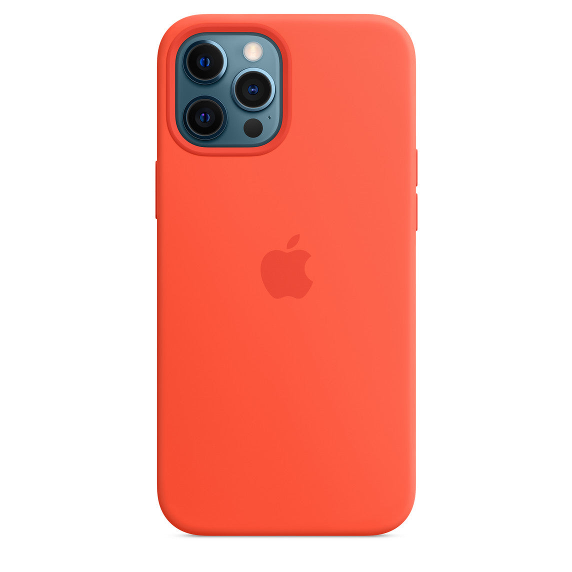 حافظة سيليكون لهاتف iPhone 12 Pro Max مع MagSafe - برتقالي كهربائي OB 