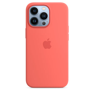 Coque en silicone pour iPhone 13 Pro avec MagSafe - Rose Pomelo OB 