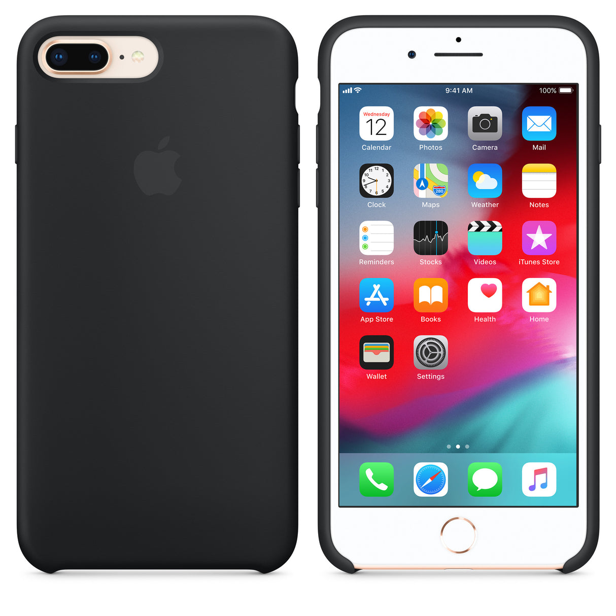 iPhone 8 Plus / 7 Plus Silicone Case - Black  OB