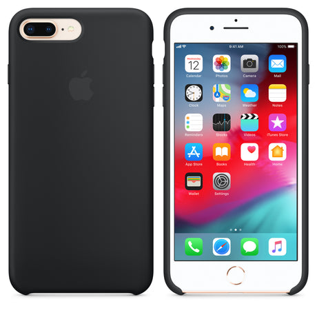 Coque Silicone iPhone 8 Plus / 7 Plus - Noir OB 