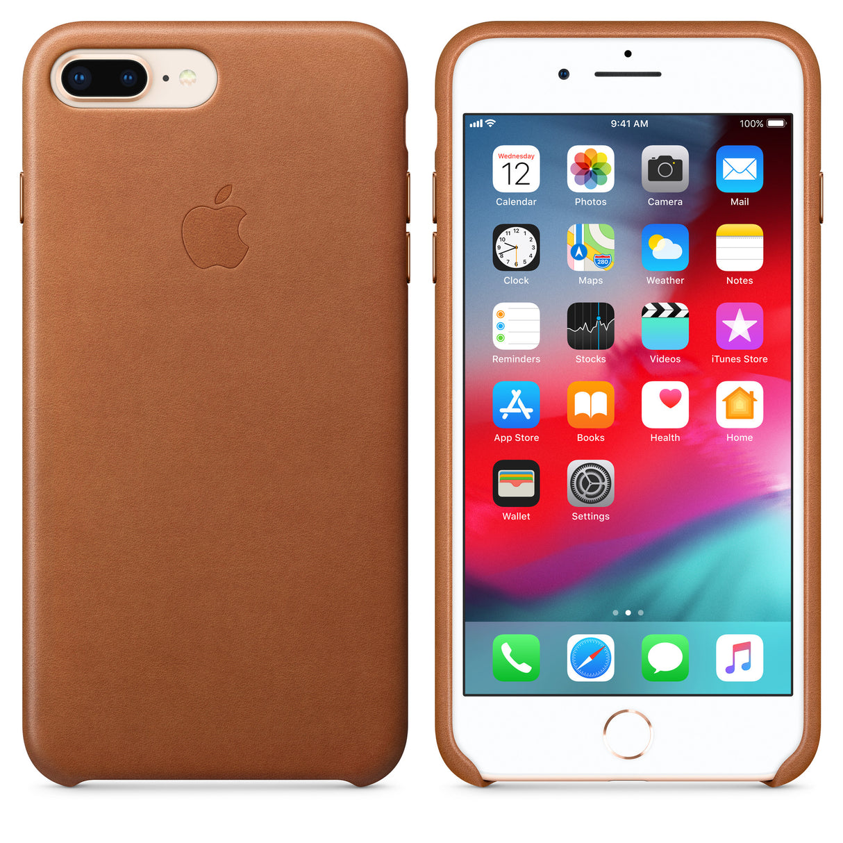 iPhone 8 Plus / 7 Plus Leather Case - Saddle Brown  OB