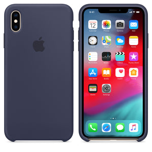 غطاء سيليكون لهاتف iPhone XS Max - أزرق داكن OB 