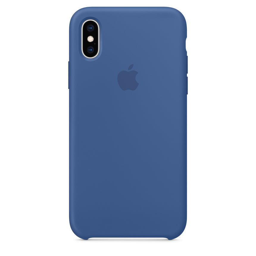 غطاء سيليكون لجهاز iPhone XS - أزرق دلفت OB 
