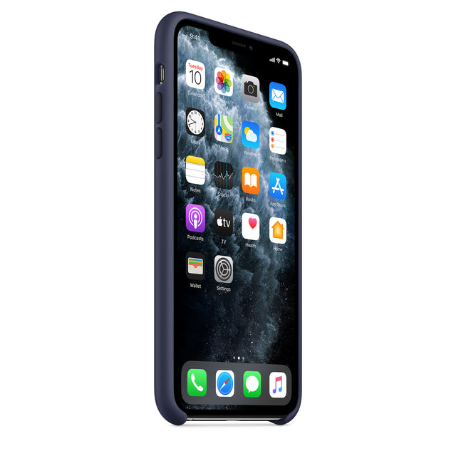 Coque en Silicone pour iPhone 11 Pro Max - Bleu Nuit OB 